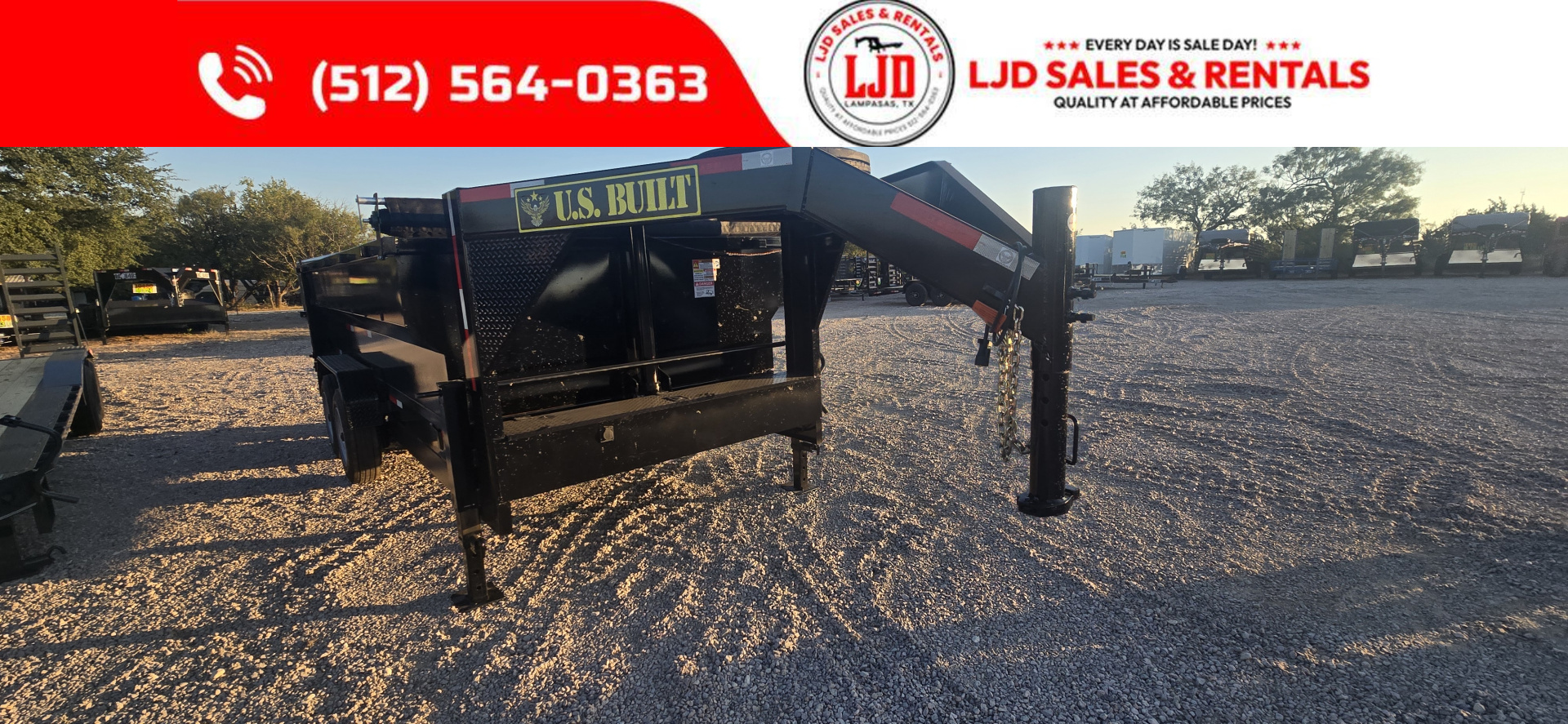 New 2026 US Built - Gooseneck Dump Trailer 18K GVWR - 16 Ply tires