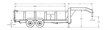 New 2025  Big Tex  20GX 22K GOOSENECK DUMP 83"x16 3' SIDES