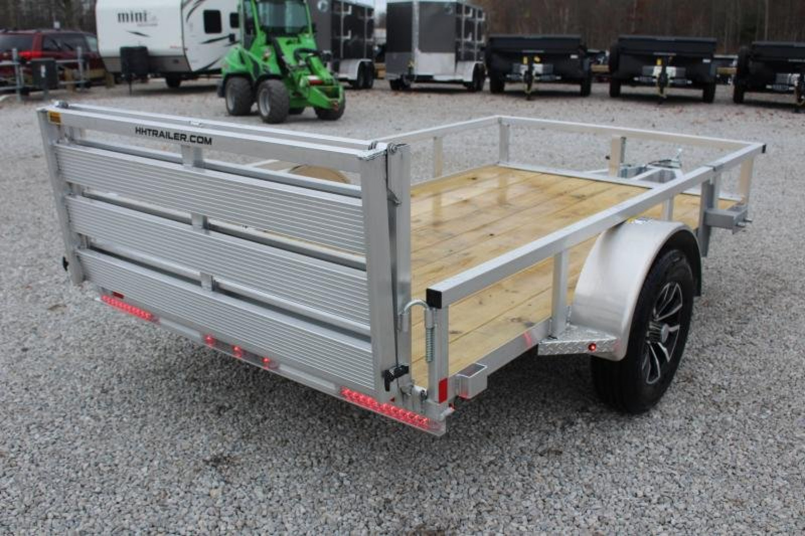 New 2025 H & H  5.5' x 10' Aluminum Utility Trailer - BiFold Ramp - 2990# GVW