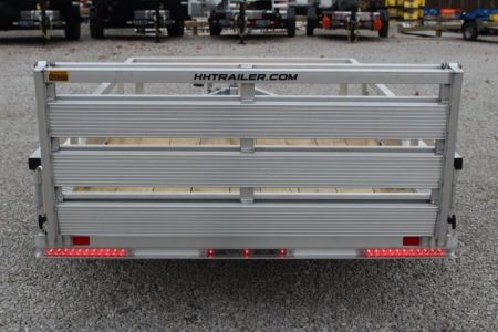 New 2025 H & H  5.5' x 10' Aluminum Utility Trailer - BiFold Ramp - 2990# GVW