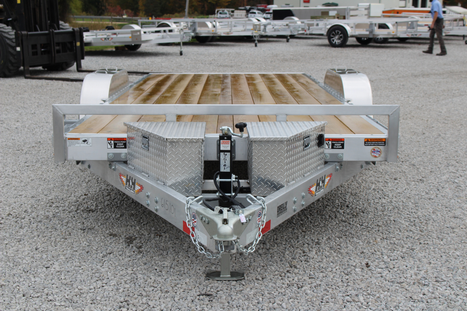 New 2026 H & H Trailer 6'10" x 20' Speed Loader Power Tilt Aluminum Car Hauler - 7000# GVW