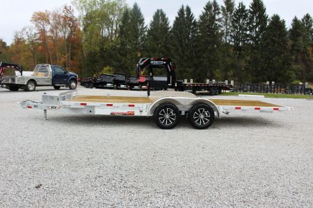 New 2026 H & H Trailer 6'10" x 20' Speed Loader Power Tilt Aluminum Car Hauler - 7000# GVW