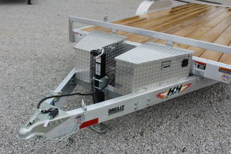 New 2026 H & H Trailer 6'10" x 20' Speed Loader Power Tilt Aluminum Car Hauler - 7000# GVW