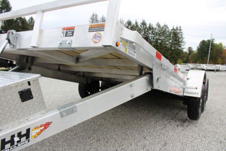New 2026 H & H Trailer 6'10" x 20' Speed Loader Power Tilt Aluminum Car Hauler - 7000# GVW