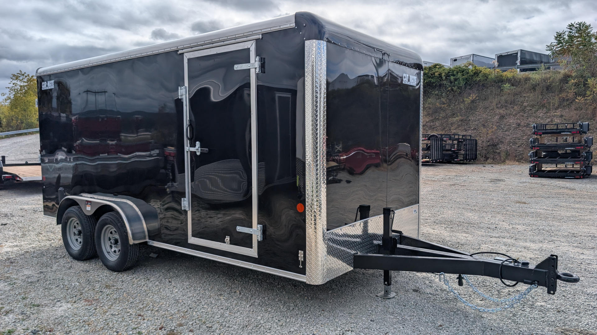 New 2026 Car Mate 7x16 HD Custom Cargo Trailer w/ Ramp Door