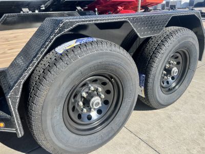 New NEW 2027 Double A 20’ flatbed Equipment Trailer 2-7000 lb axles=14K, Slide In Ramps