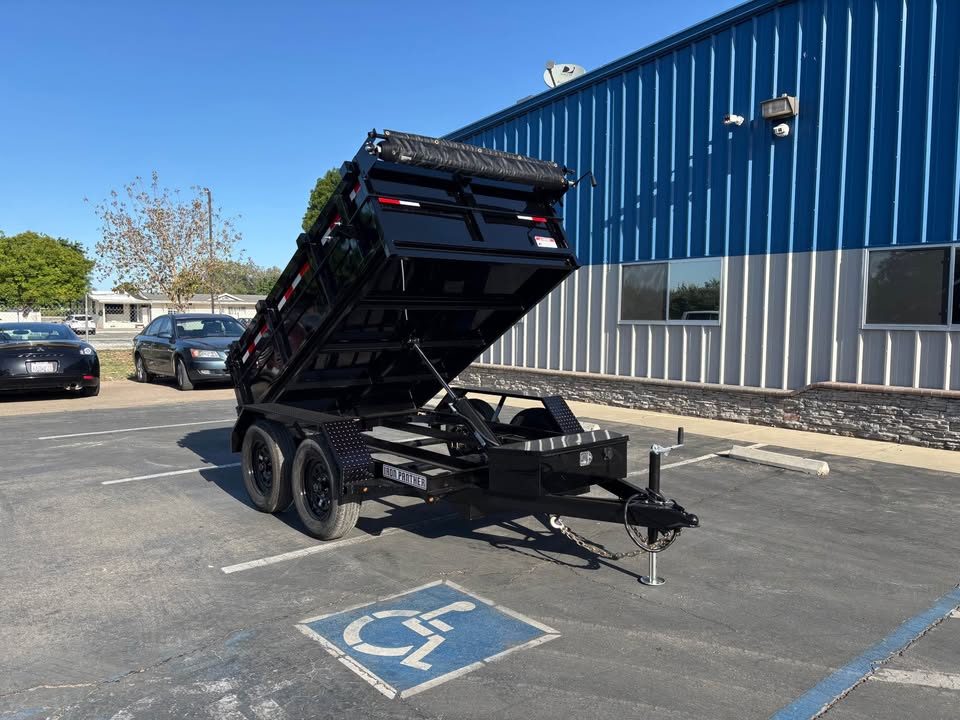 New 2026 Iron Panther 5'x8'x2' Single Ram Dump Trailer 7,000 GVWR