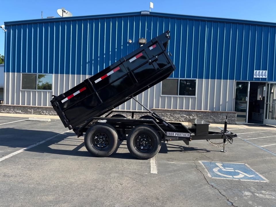 New 2026 Iron Panther 5'x8'x2' Single Ram Dump Trailer 7,000 GVWR