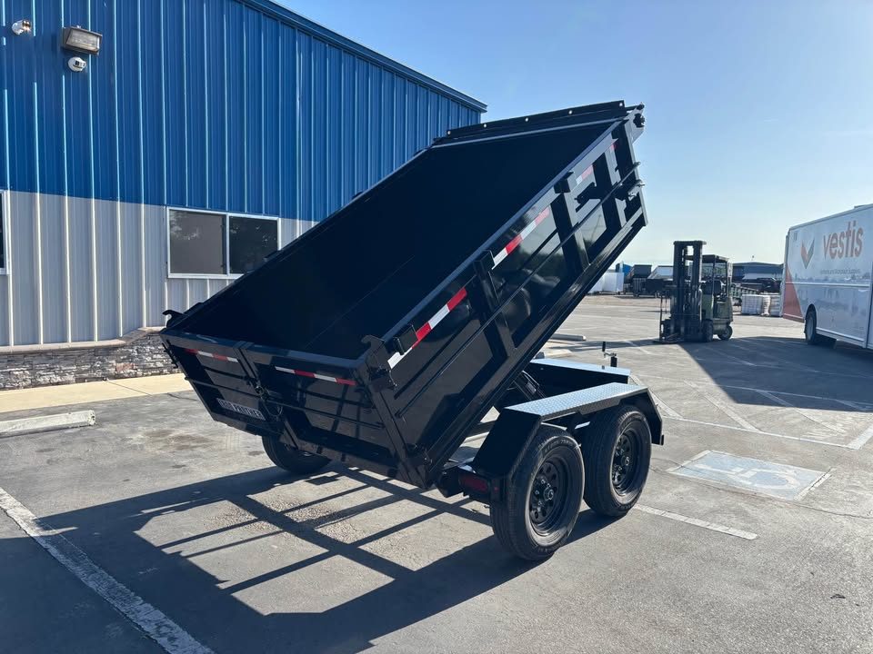 New 2026 Iron Panther 5'x8'x2' Single Ram Dump Trailer 7,000 GVWR