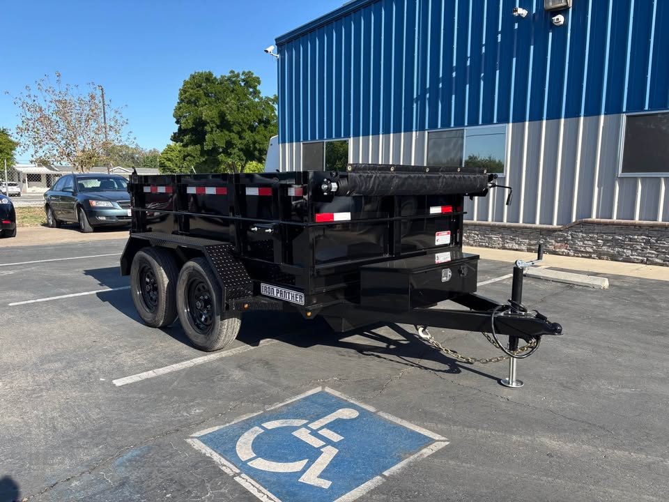 New 2026 Iron Panther 5'x8'x2' Single Ram Dump Trailer 7,000 GVWR