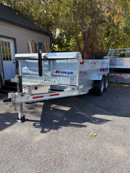 New 2026 K-Trail Galvanized D82" X 14'-14K GVW -- HD Dump Trailer
