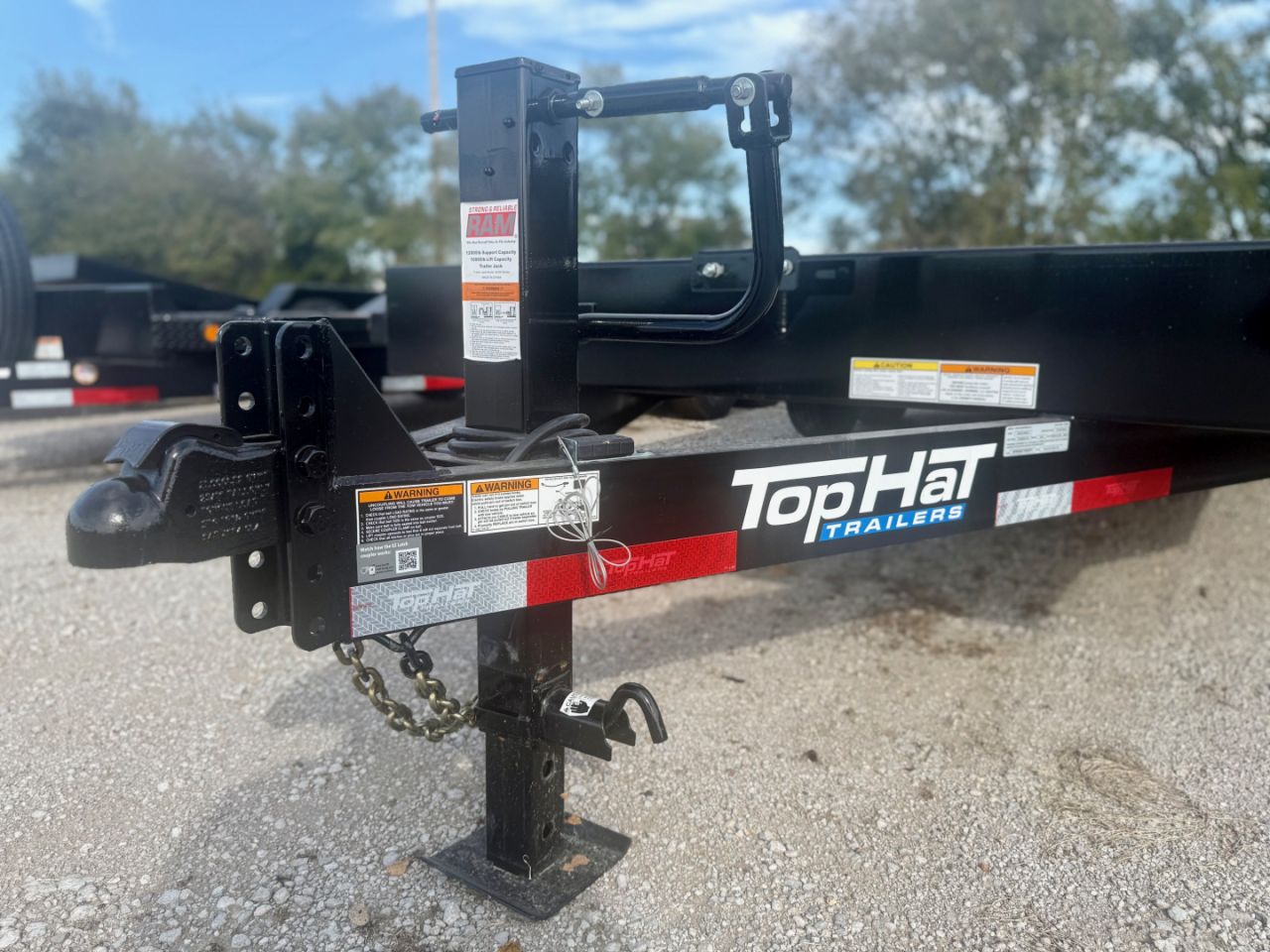 New 2026 Top Hat Trailers EH14-20x83 Equipment Trailer w/ Dovetail, 14 Ply Tire Upg. & Slide In Ramps