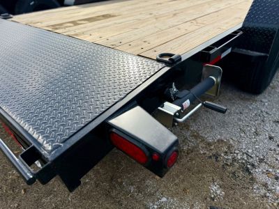 New 2026 Top Hat Trailers EH14-20x83 Equipment Trailer w/ Dovetail, 14 Ply Tire Upg. & Slide In Ramps
