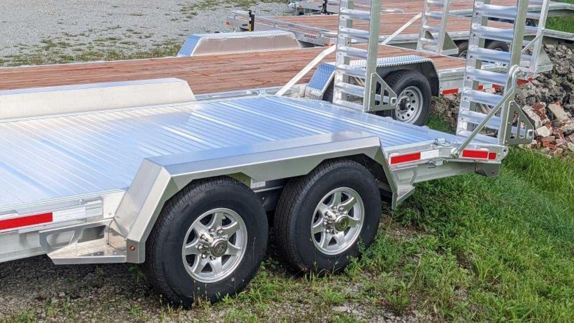 New 2025 EBY 18' TRADESMAN ALL ALUMINUM Lo Pro Equipment Hauler w/ 6' Standup Ramps