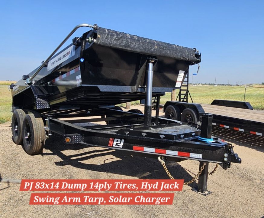 New 2027 PJ Trailers 83" x 14' Telescopic Dump Trailer w/Voyager Package