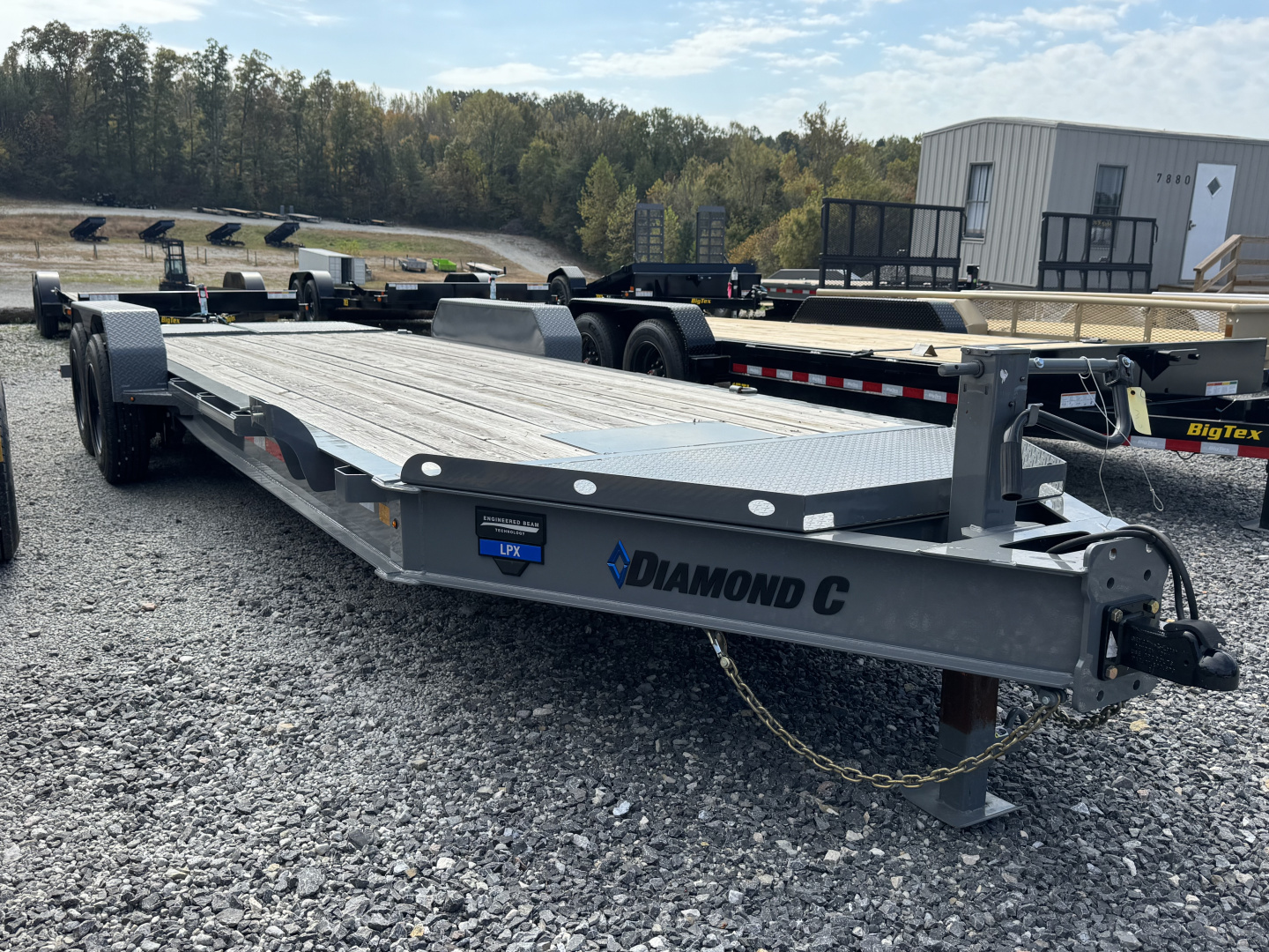 New 2025 Diamond C LPX208 22’ EQUIPMENT TRAILER, WINCH PLATE, MAX RAMPS 18K GVWR