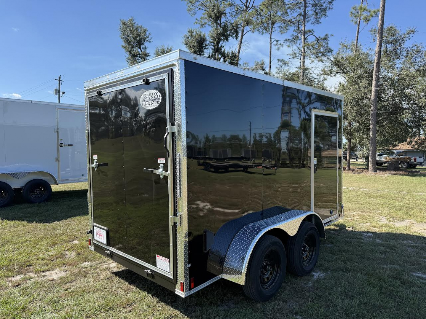 New 6x12 TA Black Enclosed Cargo Trailer Titanium Cargo Trailer