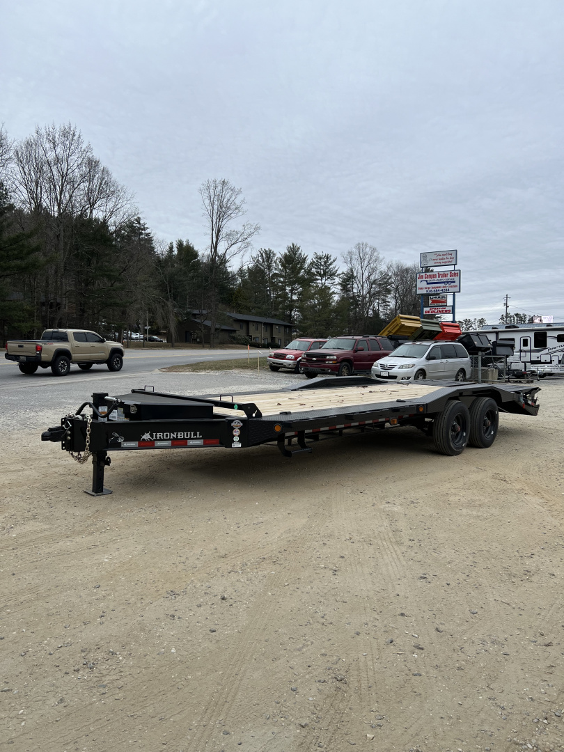 New 2026 Iron Bull EHB0224102 Equipment Trailer / 102" WIDE X 24' (20' FLAT 4' DOVETAIL ) RAMPPAGE RAMPS / 2-10,000# ELECTRIC BRAKE AXLES / 235/75R 17.5" 18 PLY TIRE AND WHEEL / MATCHING SPARE TIRE AND WHEEL / JUMBO TOOL BOX