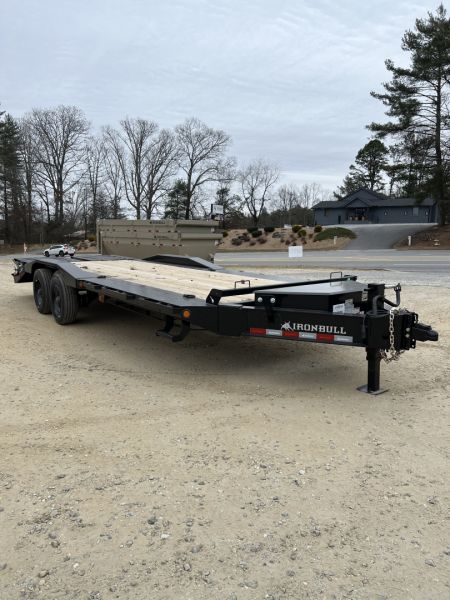 New 2026 Iron Bull EHB0224102 Equipment Trailer / 102" WIDE X 24' (20' FLAT 4' DOVETAIL ) RAMPPAGE RAMPS / 2-10,000# ELECTRIC BRAKE AXLES / 235/75R 17.5" 18 PLY TIRE AND WHEEL / MATCHING SPARE TIRE AND WHEEL / JUMBO TOOL BOX