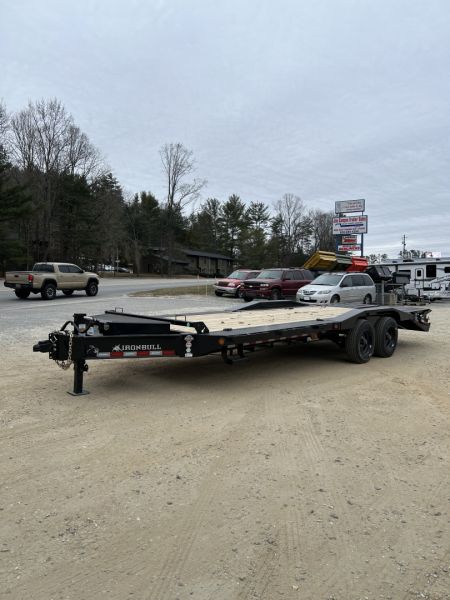 New 2026 Iron Bull EHB0224102 Equipment Trailer / 102" WIDE X 24' (20' FLAT 4' DOVETAIL ) RAMPPAGE RAMPS / 2-10,000# ELECTRIC BRAKE AXLES / 235/75R 17.5" 18 PLY TIRE AND WHEEL / MATCHING SPARE TIRE AND WHEEL / JUMBO TOOL BOX