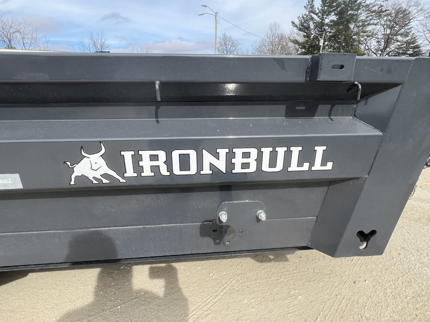 New 2026 Iron Bull Dump Trailer / DWB Series / 83" Wide x 16' Long / 2-7,000# Electric Brake Axles / Tarp / Ramps / Combo Rear Gate / Gray Powder Coat
