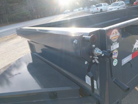 New 2026 Iron Bull Dump Trailer / DWB Series / 83" Wide x 16' Long / 2-7,000# Electric Brake Axles / Tarp / Ramps / Combo Rear Gate / Gray Powder Coat