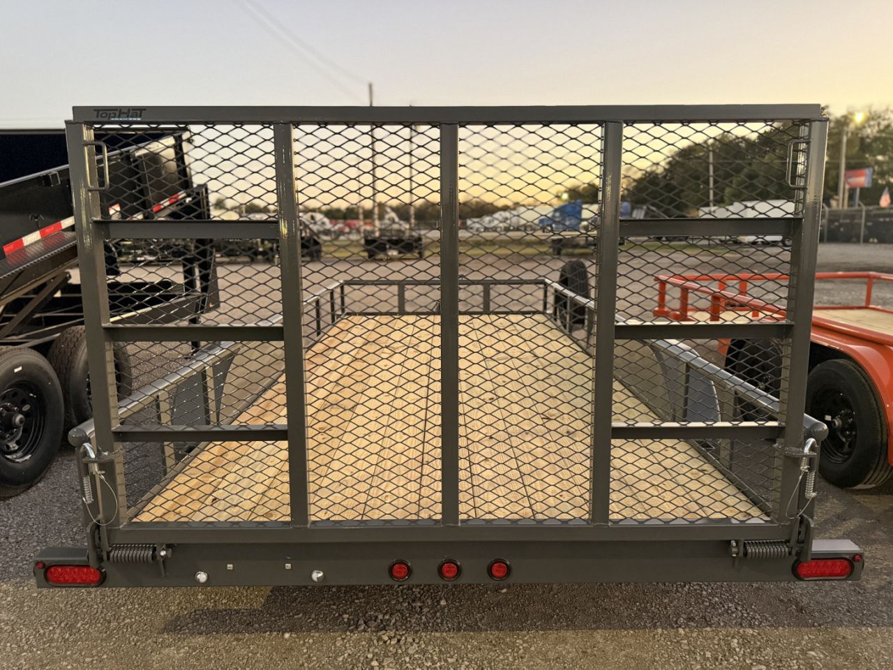 New 2026 Top Hat Trailers MP07-16x83 Gray Utility Trailer