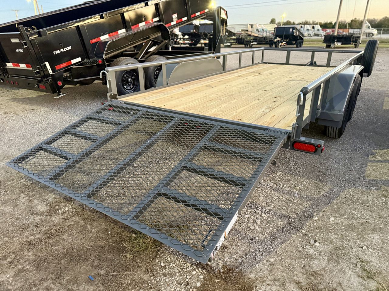 New 2026 Top Hat Trailers MP07-16x83 Gray Utility Trailer