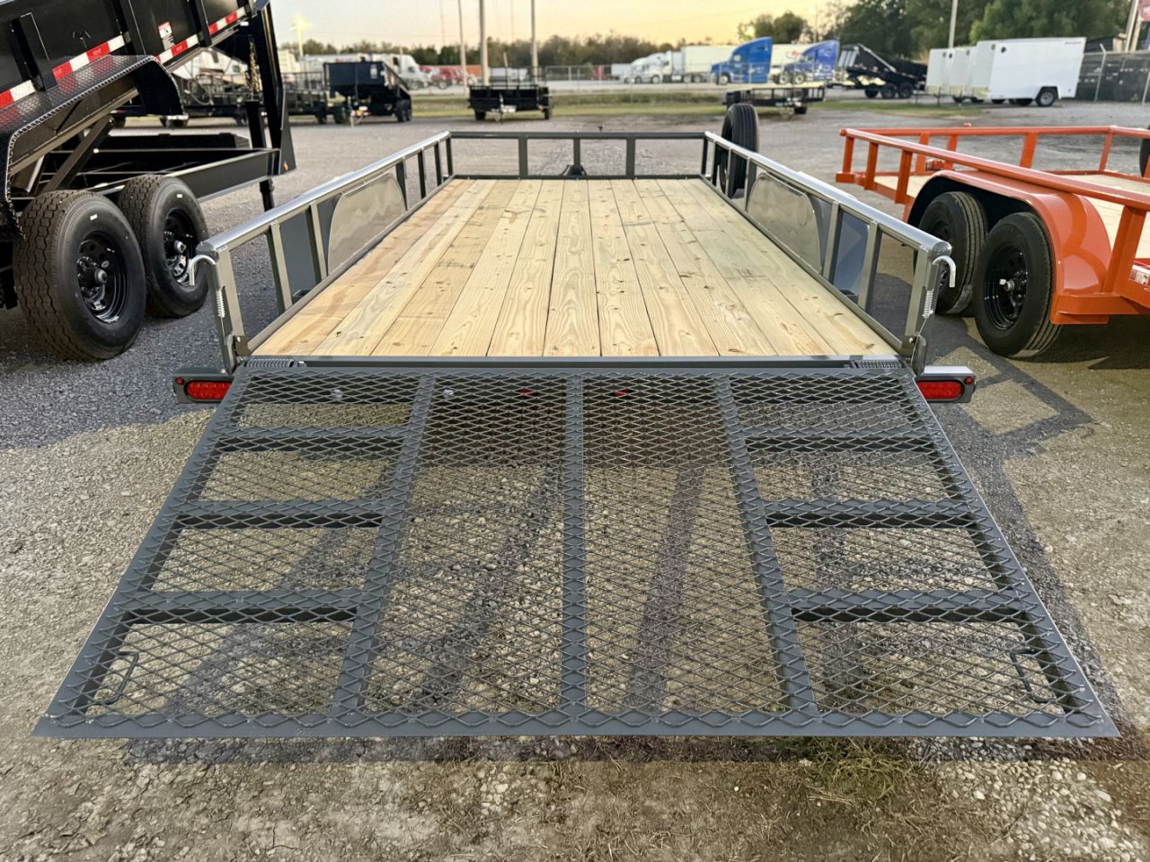 New 2026 Top Hat Trailers MP07-16x83 Gray Utility Trailer