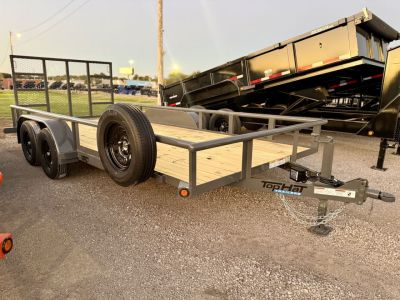 New 2026 Top Hat Trailers MP07-16x83 Gray Utility Trailer