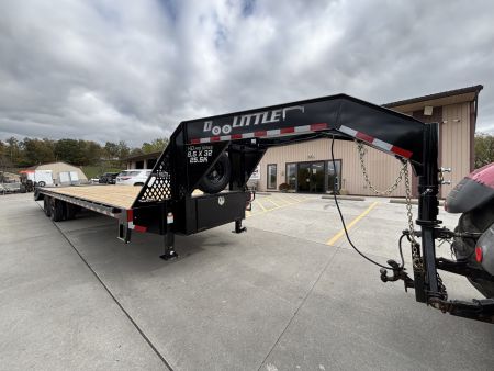New 2026 Doolittle Trailers 102 x32' (28'+5' Dovetail) Gooseneck Tandem Dual Deckover Equipment Trailer - w/ Mammoth Ramps & Spare Tire - 25,500# GVWR