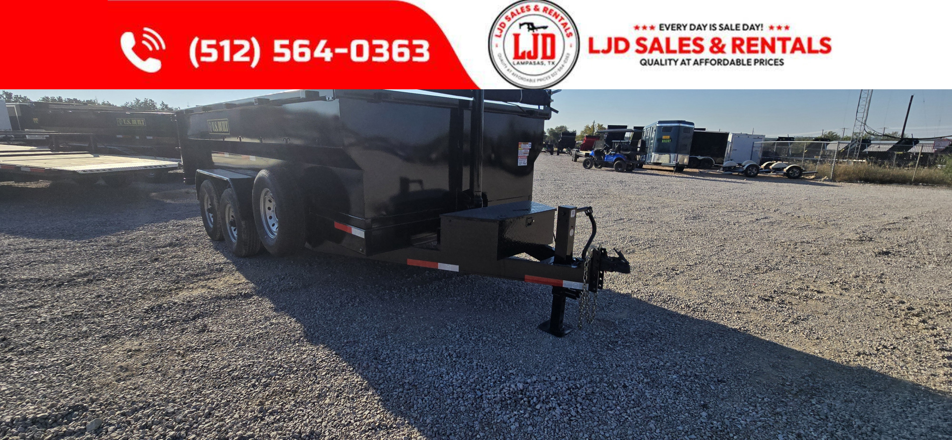 New 2026 US Built - Dump Trailer - 14' x 3' - 16k GVWR - Tarp