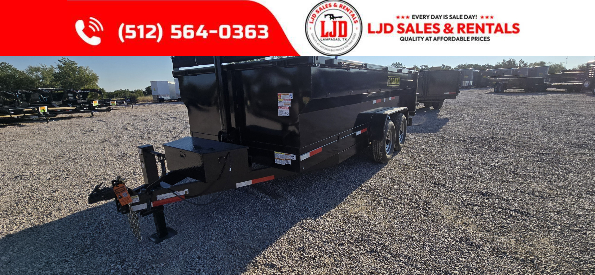 New 2026 US Built - Dump Trailer - 14' x 3' - 16k GVWR - Tarp