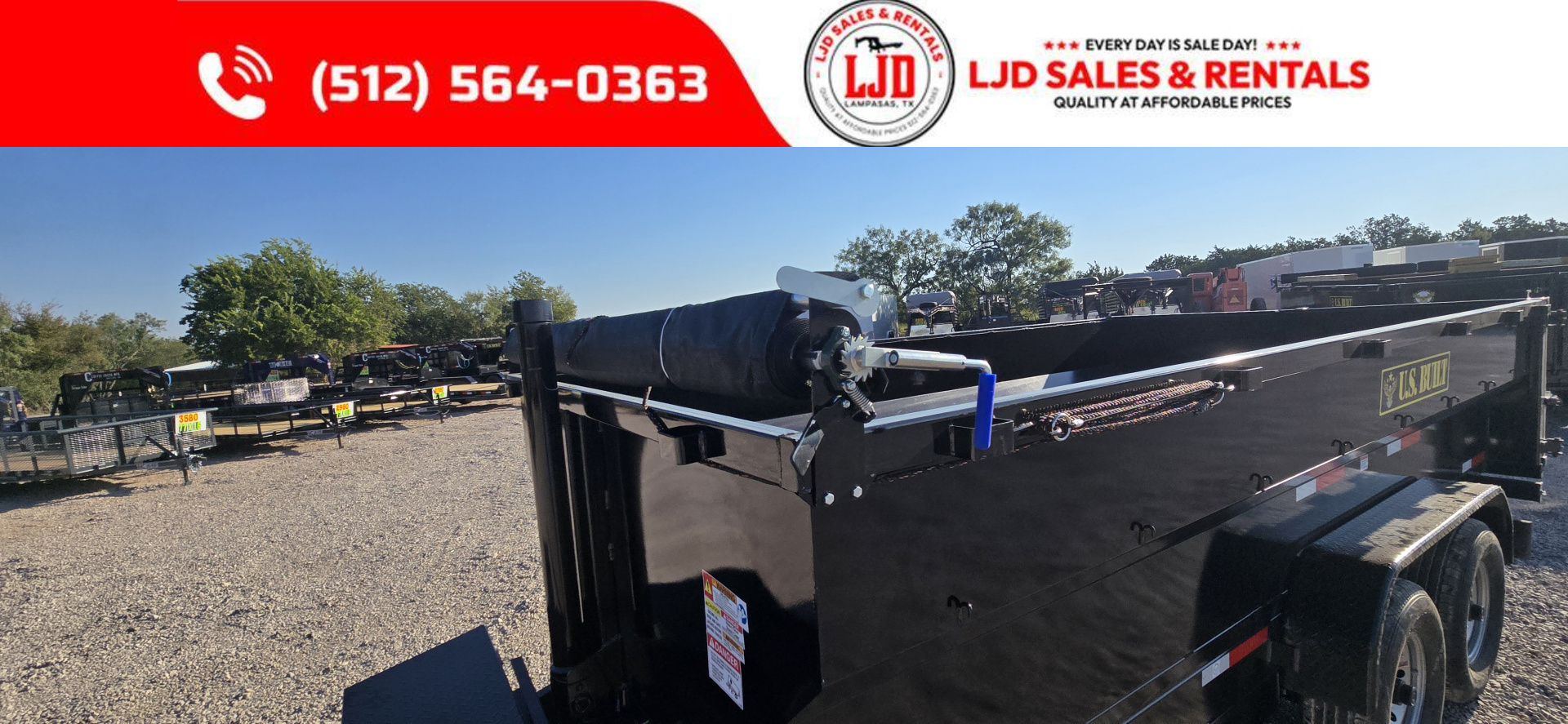 New 2026 US Built - Dump Trailer - 14' x 3' - 16k GVWR - Tarp