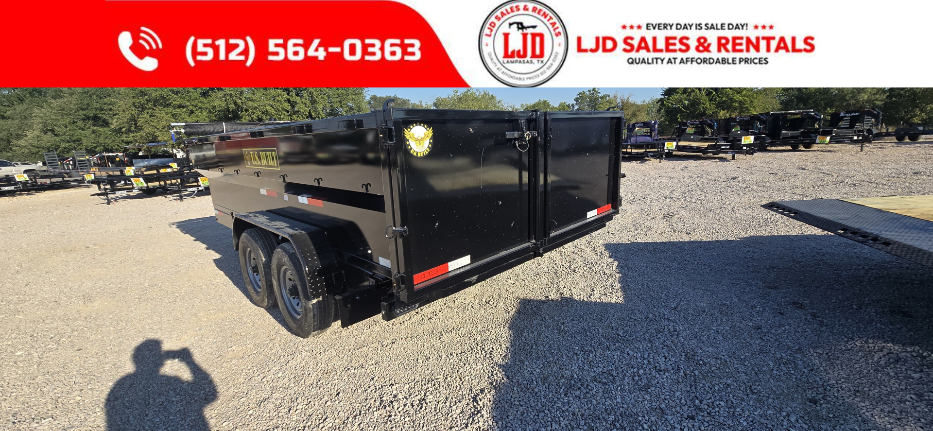 New 2026 US Built - Dump Trailer - 14' x 3' - 16k GVWR - Tarp
