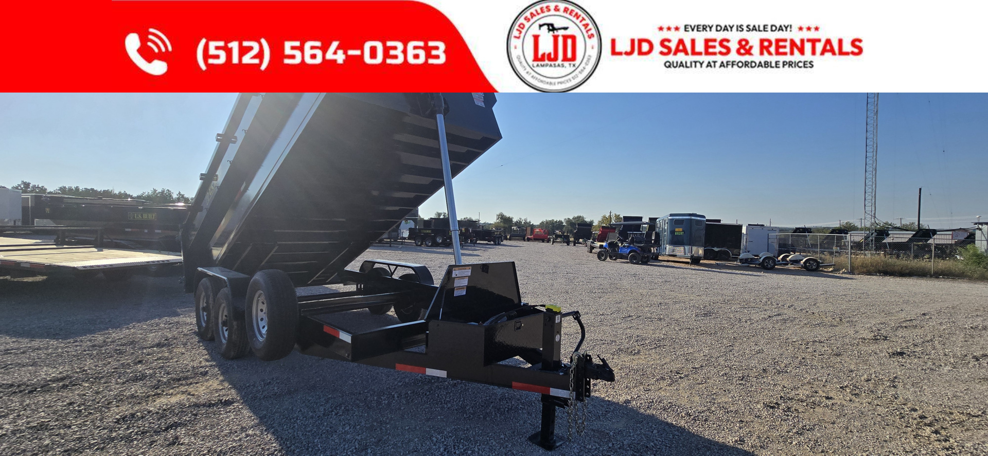 New 2026 US Built - Dump Trailer - 14' x 3' - 16k GVWR - Tarp