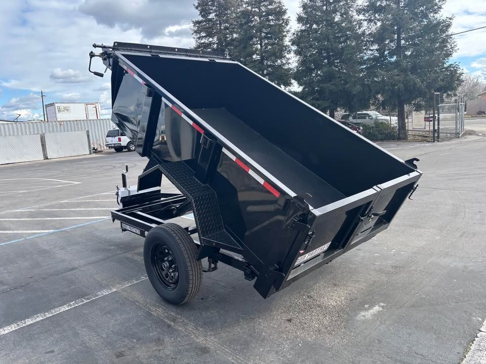 New 2026 Iron Panther 5x8x2 Single Ram Dump Trailer 2,995 GVWR