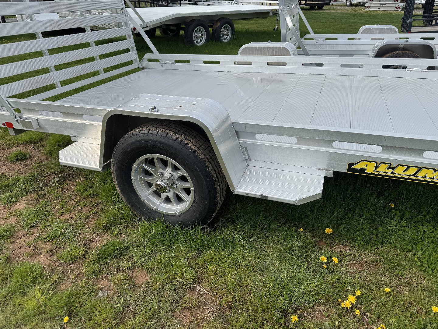 New 2027 Aluma 7712H-S-TG One Piece Gate Utility Trailer FALL CLEARANCE IN STOCK ONLY