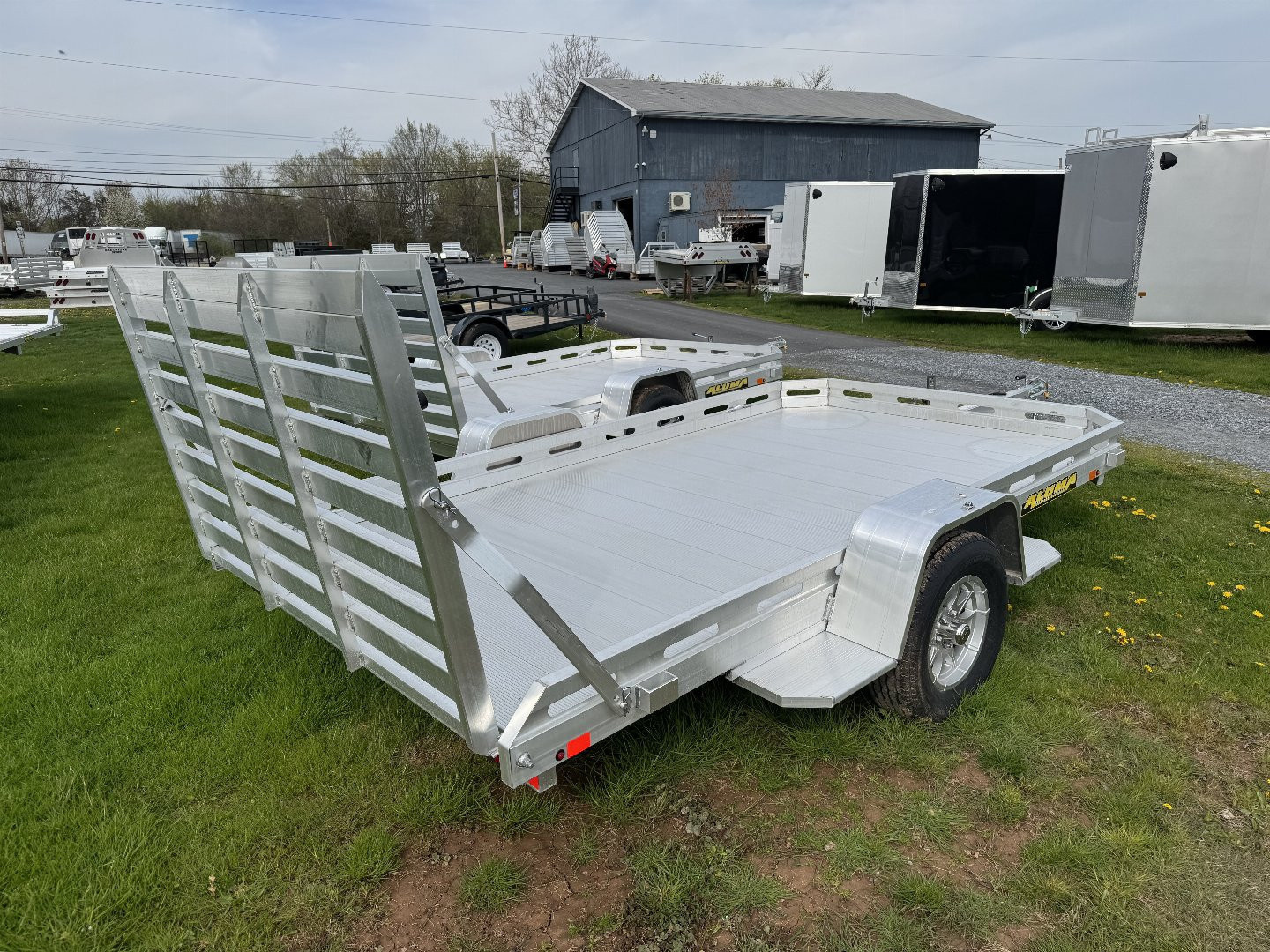 New 2027 Aluma 7712H-S-TG One Piece Gate Utility Trailer FALL CLEARANCE IN STOCK ONLY