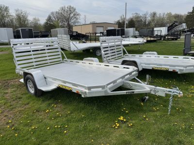 New 2027 Aluma 7712H-S-TG One Piece Gate Utility Trailer FALL CLEARANCE IN STOCK ONLY