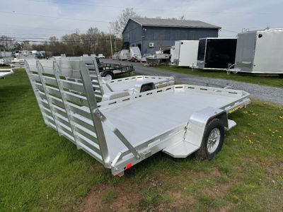 New 2027 Aluma 7712H-S-TG One Piece Gate Utility Trailer FALL CLEARANCE IN STOCK ONLY