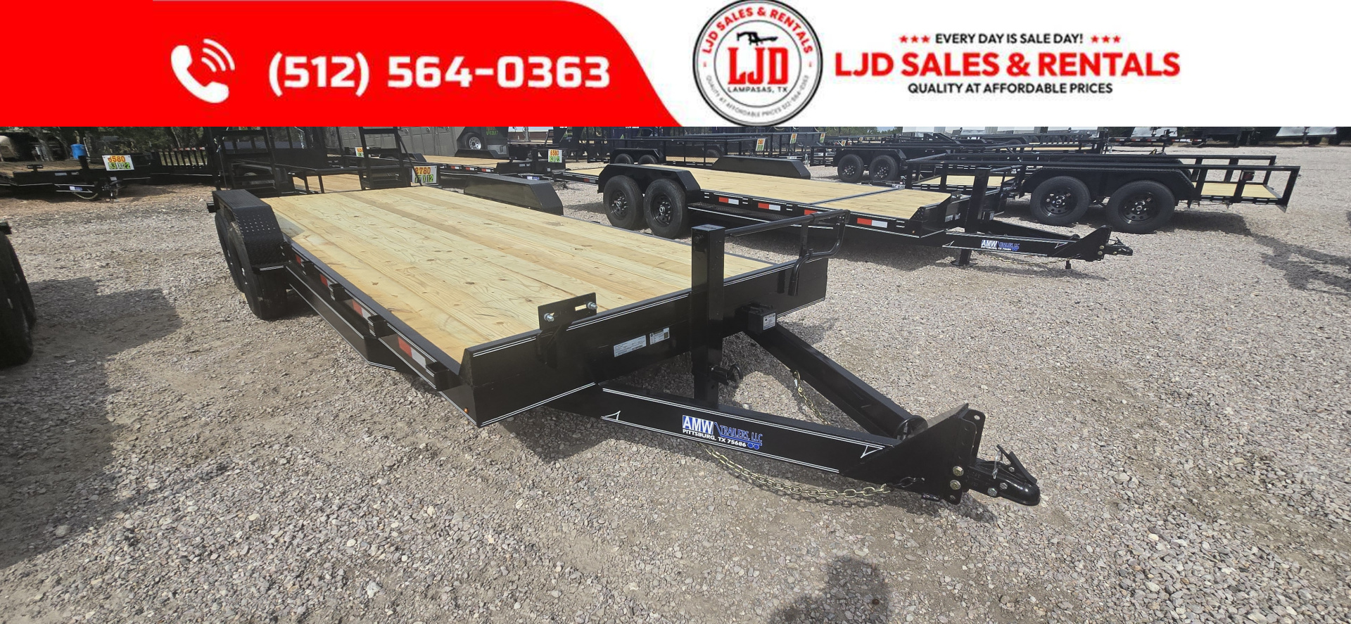 New 2025 AMW - Tilt / Equipment Trailer - 14k GVWR