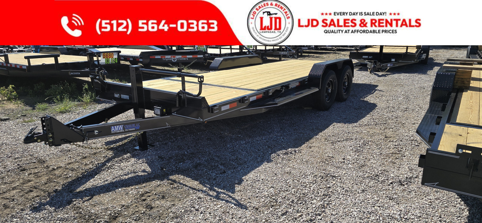 New 2025 AMW - Tilt / Equipment Trailer - 14k GVWR