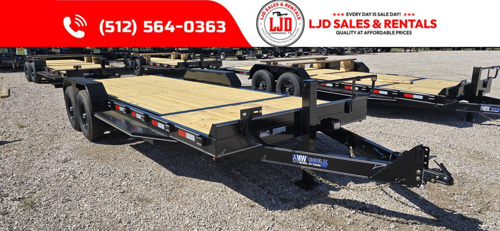 New 2025 AMW - Tilt / Equipment Trailer - 14K GVWR