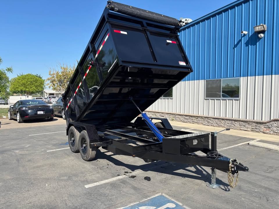 New 2026 Iron Panther 6x12x4 Single Ram NO RAMPS Dump Trailer 9,995lbs GVWR