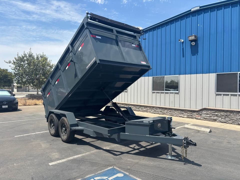 New 2026 Iron Panther 6x12x4 Single Ram NO RAMPS Dump Trailer 9,995lbs GVWR