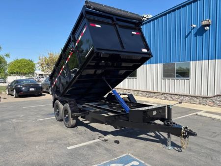 New 2026 Iron Panther 6x12x4 Single Ram NO RAMPS Dump Trailer 9,995lbs GVWR