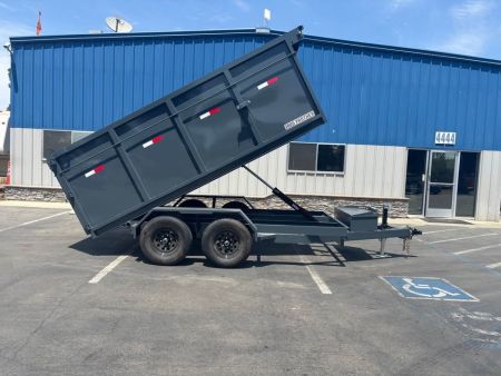 New 2026 Iron Panther 6x12x4 Single Ram NO RAMPS Dump Trailer 9,995lbs GVWR