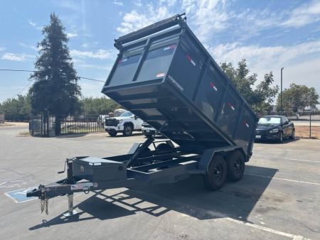 New 2026 Iron Panther 6x12x4 Single Ram NO RAMPS Dump Trailer 9,995lbs GVWR