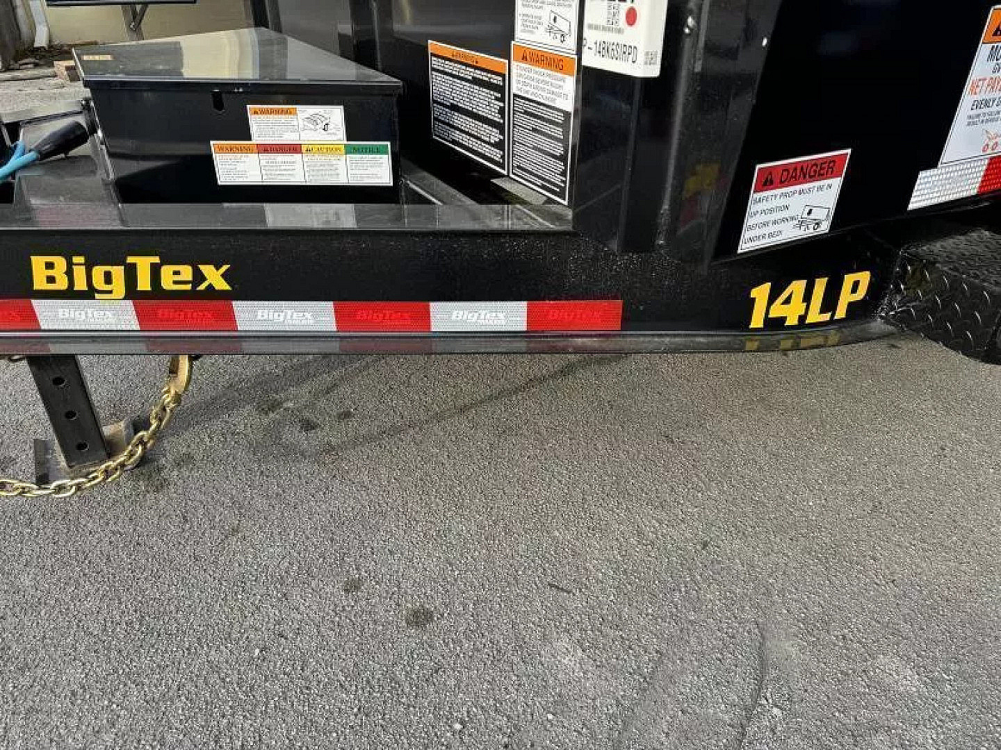 New 2025 Big Tex 14LP-14  Dump Trailer 7X14 WITH TARP RAMPS & LOADING FEET SCISSOR LIFT